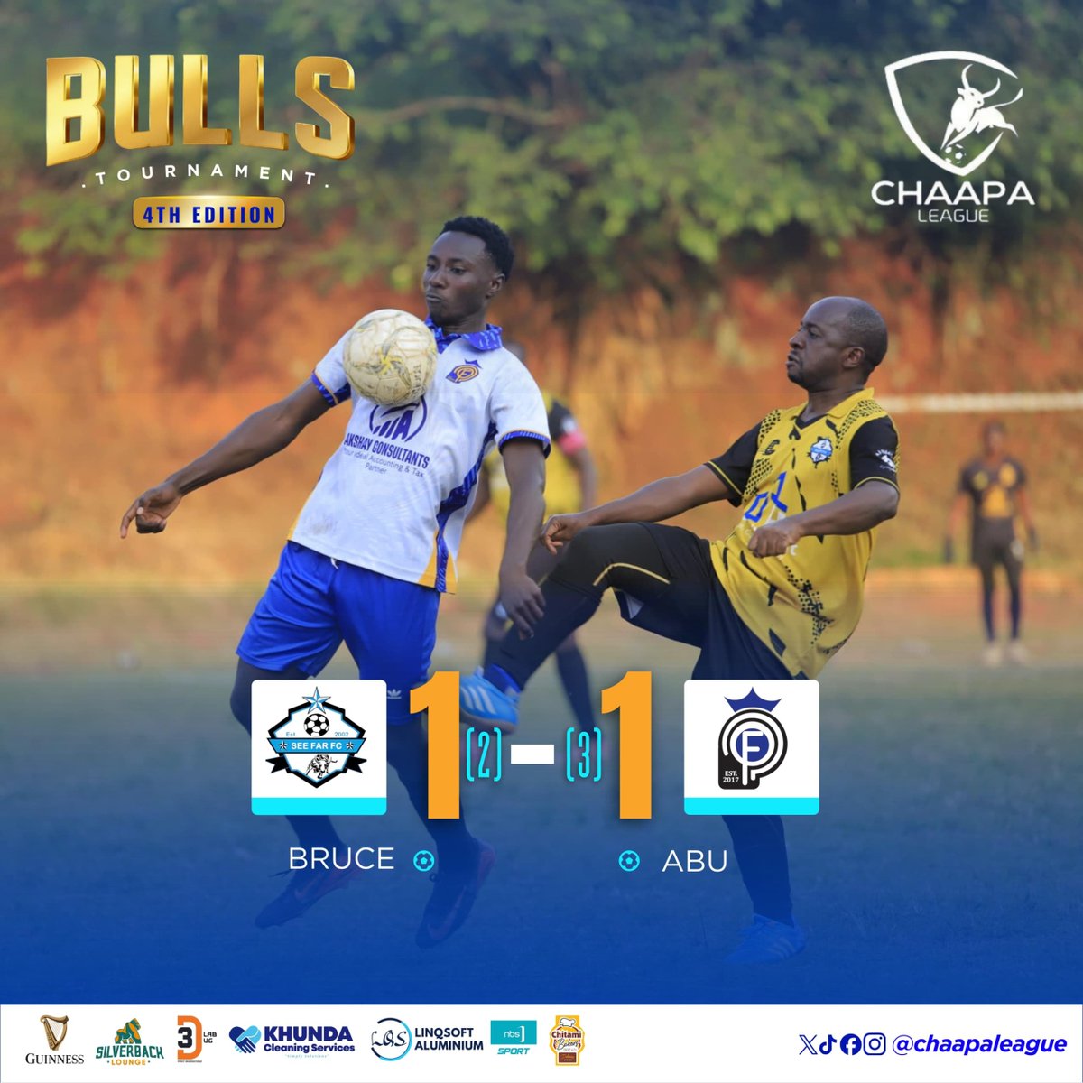 ChaapaLeague's tweet photo. A feisty encounter between @omutajifc2017 and @SeeFarFC1 ended 1-1 before Becks missed his penalty to grant @omutajifc2017 passage to the next round!
#BackToTheKraal https://t.co/zt9yuF2j9h