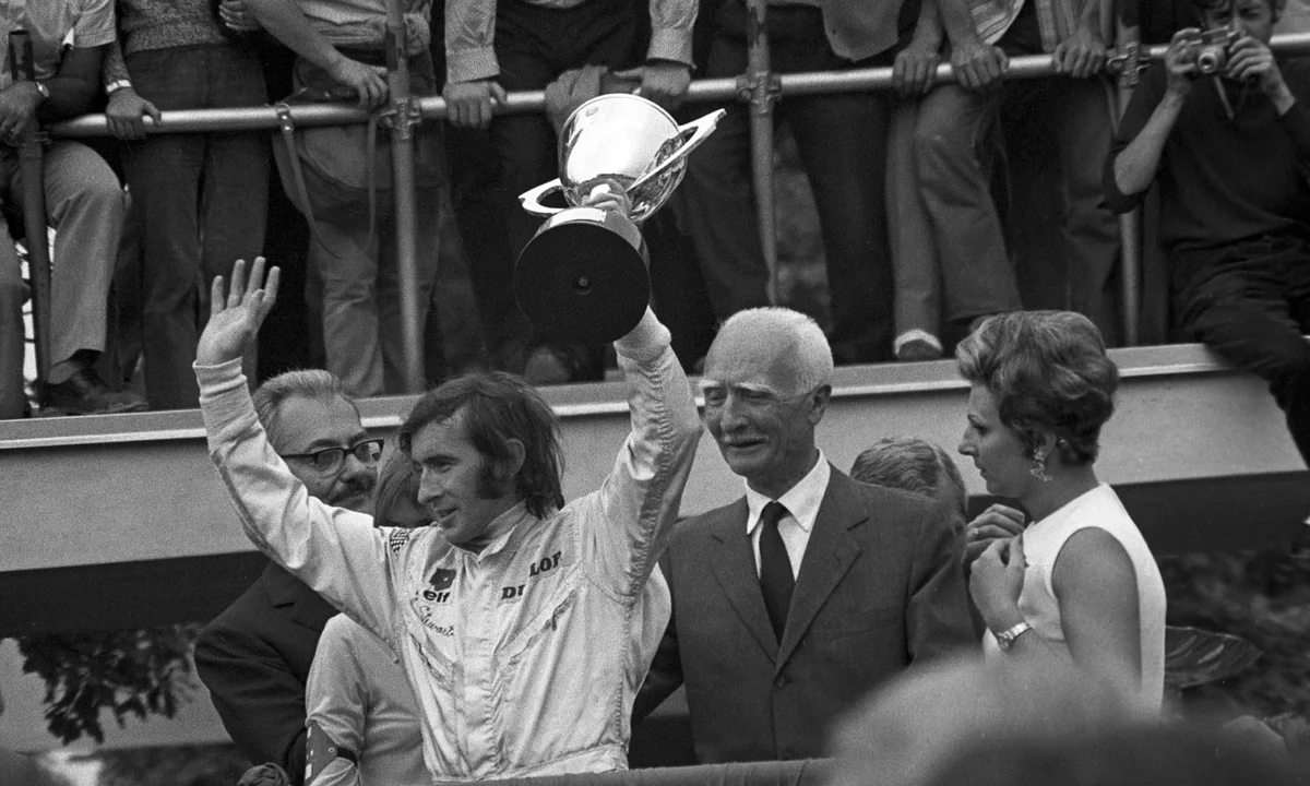 MsportXtra's tweet photo. #F1 #OnThisDay, July 6th 1969. A Matra-Ford 1-2 finish at the #FrenchGP as polesitter Jackie Stewart won at Clermont-Ferrand, ahead of Jean-Pierre Beltoise. Jacky Ickx finished 3rd for @BrabhamOfficial . https://t.co/kbS3dv6Qhx #MsportXtra https://t.co/StoqYMHkgn