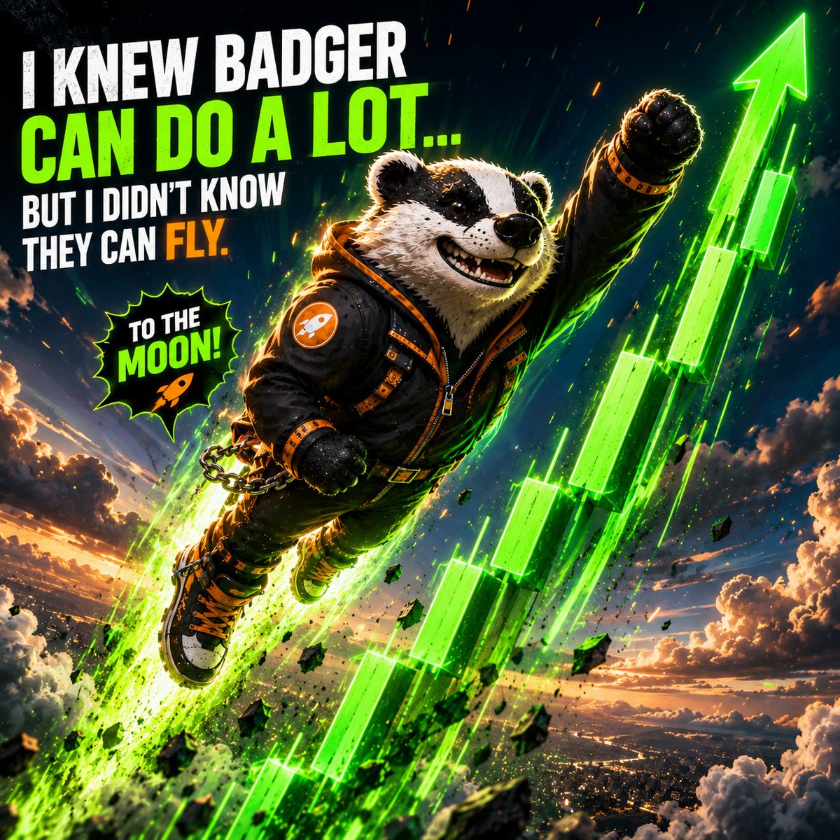 s0m3thingelse85's tweet photo. I knew Badger could do a lotโฆ
But FLYING on green candles? ๐ฆก๐
Chart went vertical and Badger just activated moon mode.
Unstoppable. Uncatchable. Unbadgerable.
#Badger #Launchly #CryptoMeme https://t.co/Ff8DJzcc8y