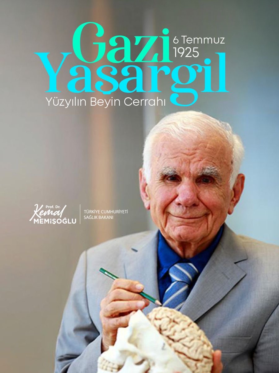drmemisoglu's tweet photo. Dünya tıp tarihine yön veren, hekimliği adanmışlıkla harmanlayan "Yüzyılın Beyin Cerrahı" Prof. Dr. Gazi Yaşargil hocamızı doğum gününde rahmet ve minnetle anıyorum.

Geçtiğimiz yıl aramızdan ayrılsa da bize bıraktığı vizyon, yetiştirdiği binlerce şifa eli ve insanlığa hizmet aşkı her zaman yaşayacak. Mekanı cennet olsun.