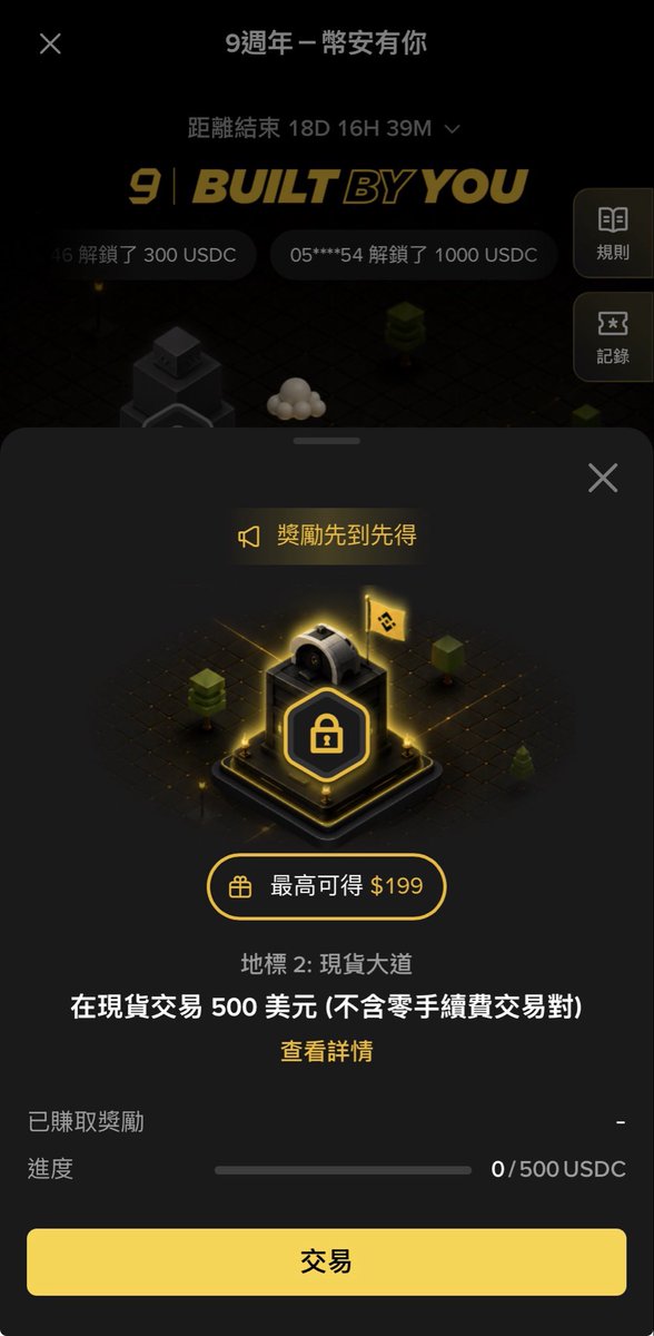 YYdouzi's tweet photo. 没得做了。做一下币安的周年活动 https://t.co/YKJ2qzbJzH