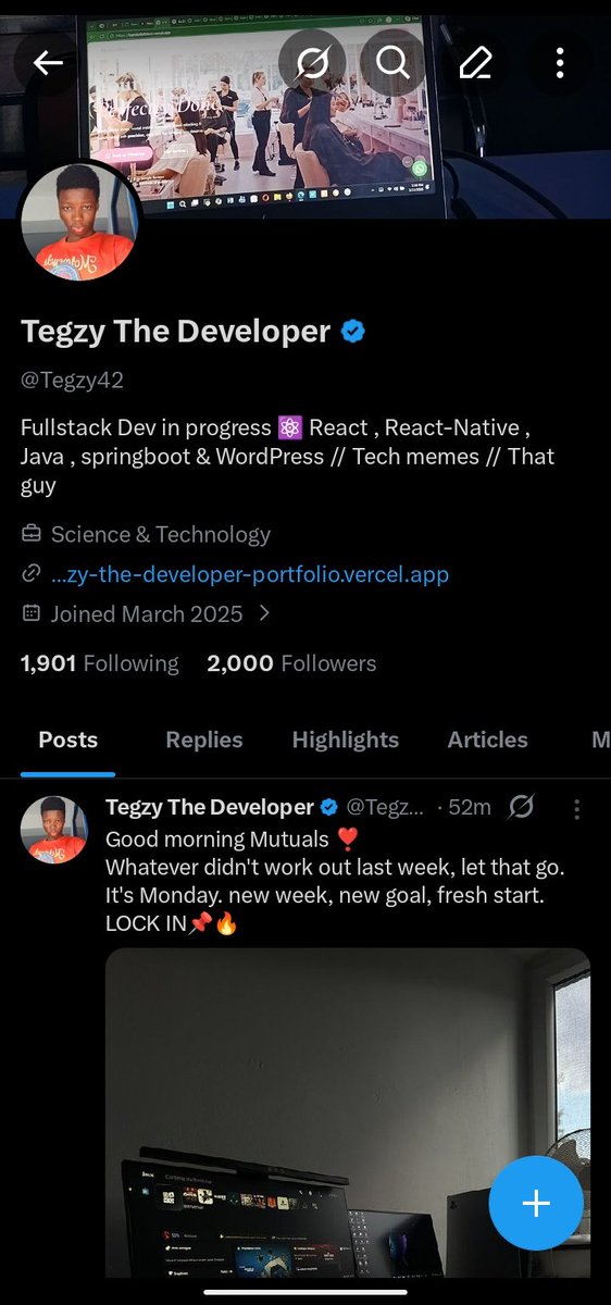 Tegzy The Developer tweet media