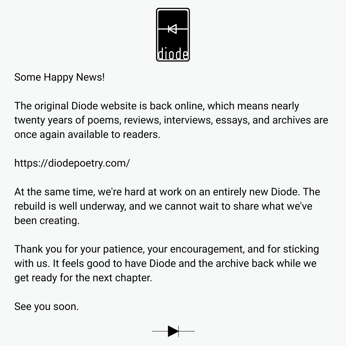 DiodeEditions's tweet photo. https://t.co/4oAbG1EbX4 https://t.co/QRjwaYeDVI