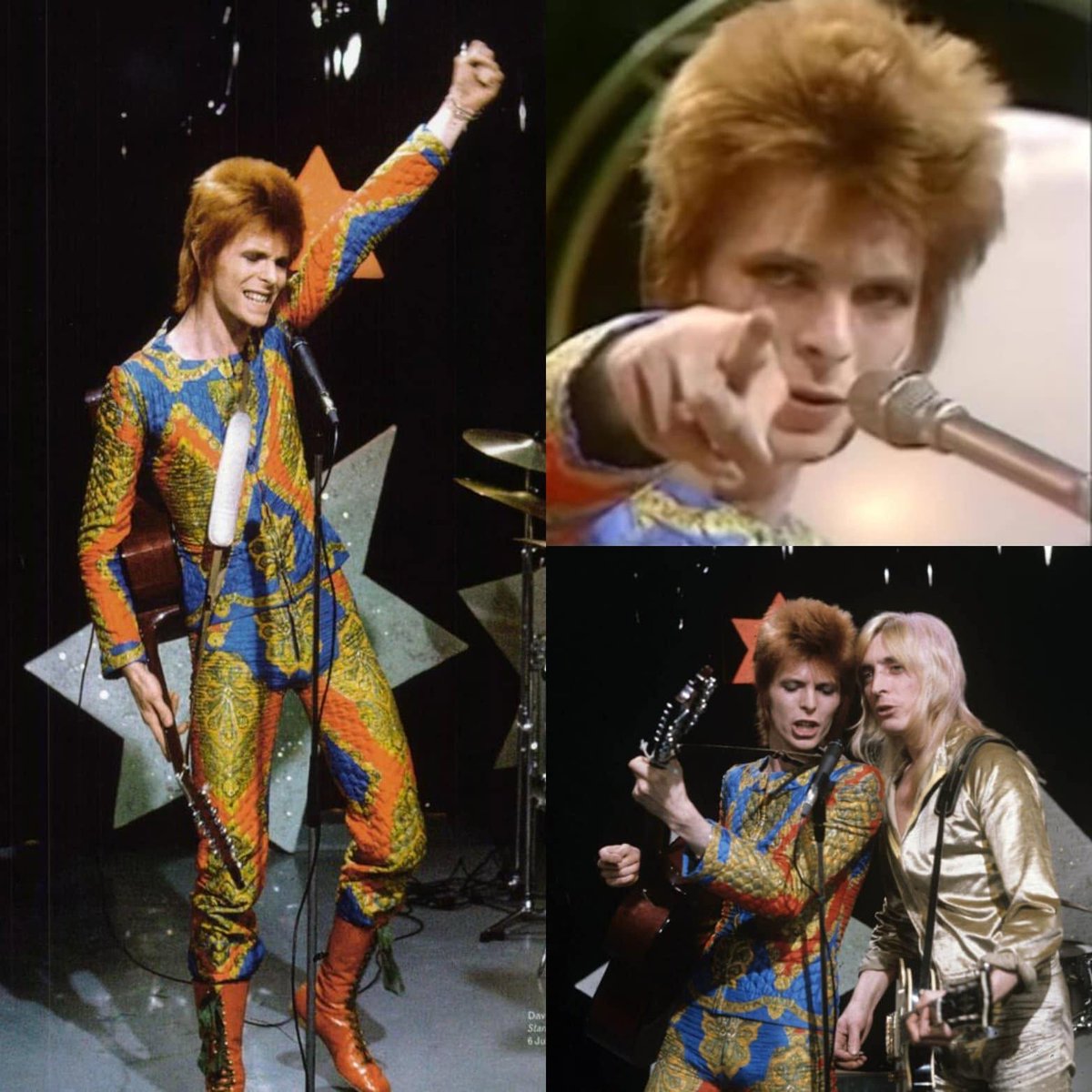 Frances21272855's tweet photo. Il #6Luglio 1972 #DavidBowie appare al celebre programma musicale #TopOfThepops con i suoi Spiders From Mars  Quel fatto cambierà la storia della musica: nasce #ZiggyStardust, icona bisessuale e scandalosa. 

E il mito avrà inizio

#bowie #almanaccomercury #davidbowiefacts #totp https://t.co/8uaLaFYMh8