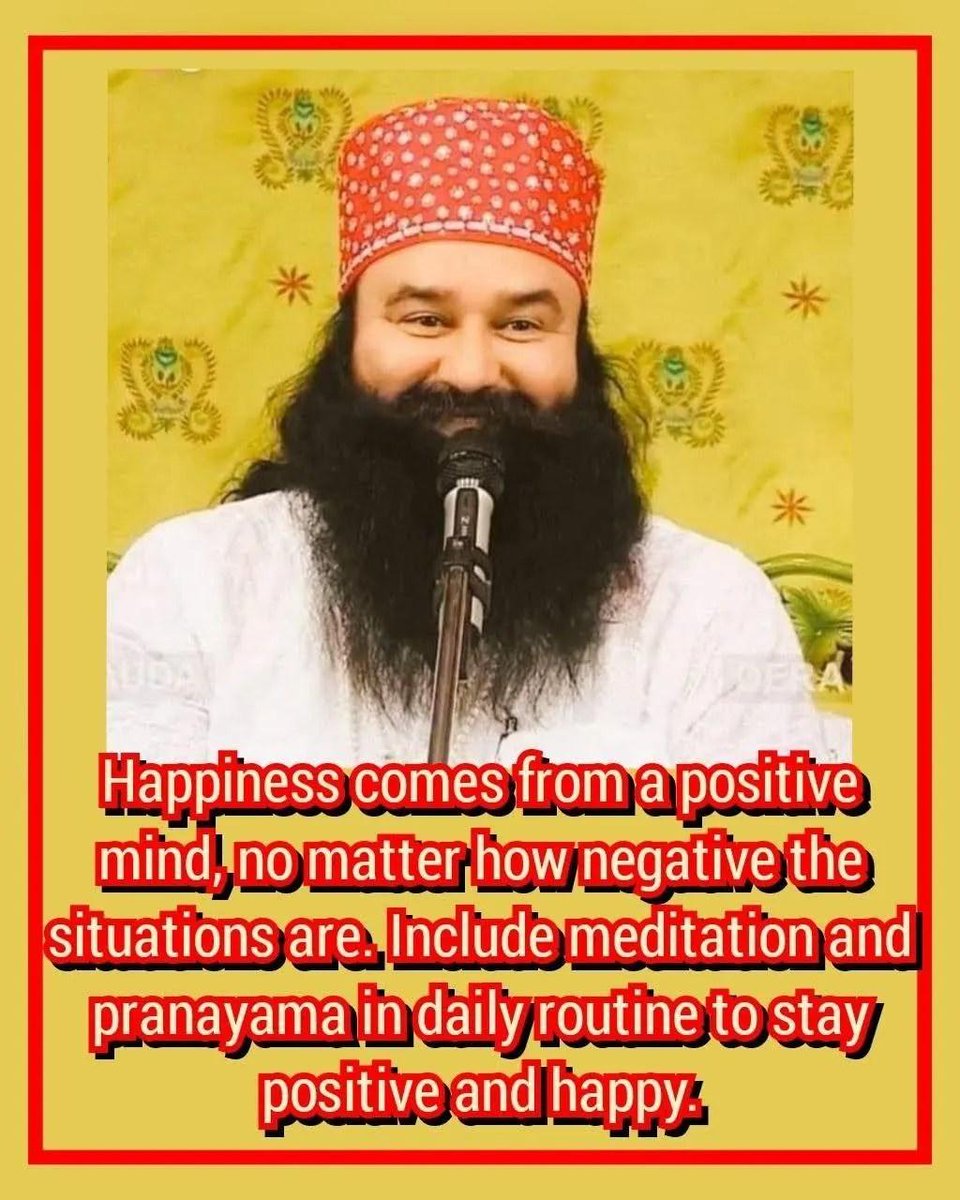 DurejaSuma36418's tweet photo. The method of meditation has been taught to millions of people by the spiritual master #SaintGurmeetRamRahimJi,through which has attained positivity, spiritual peace, health and success in life and has a happy life.

Inner Peace, Peaceful Mind, Meditation, Ram Rahim https://t.co/3SbgNlMwZV