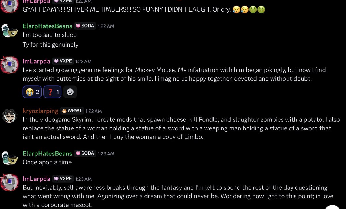 LARPii7Y's tweet photo. they accidentally @ the wrong fucking larpii7y and woke him up https://t.co/LFXYmBMPqM