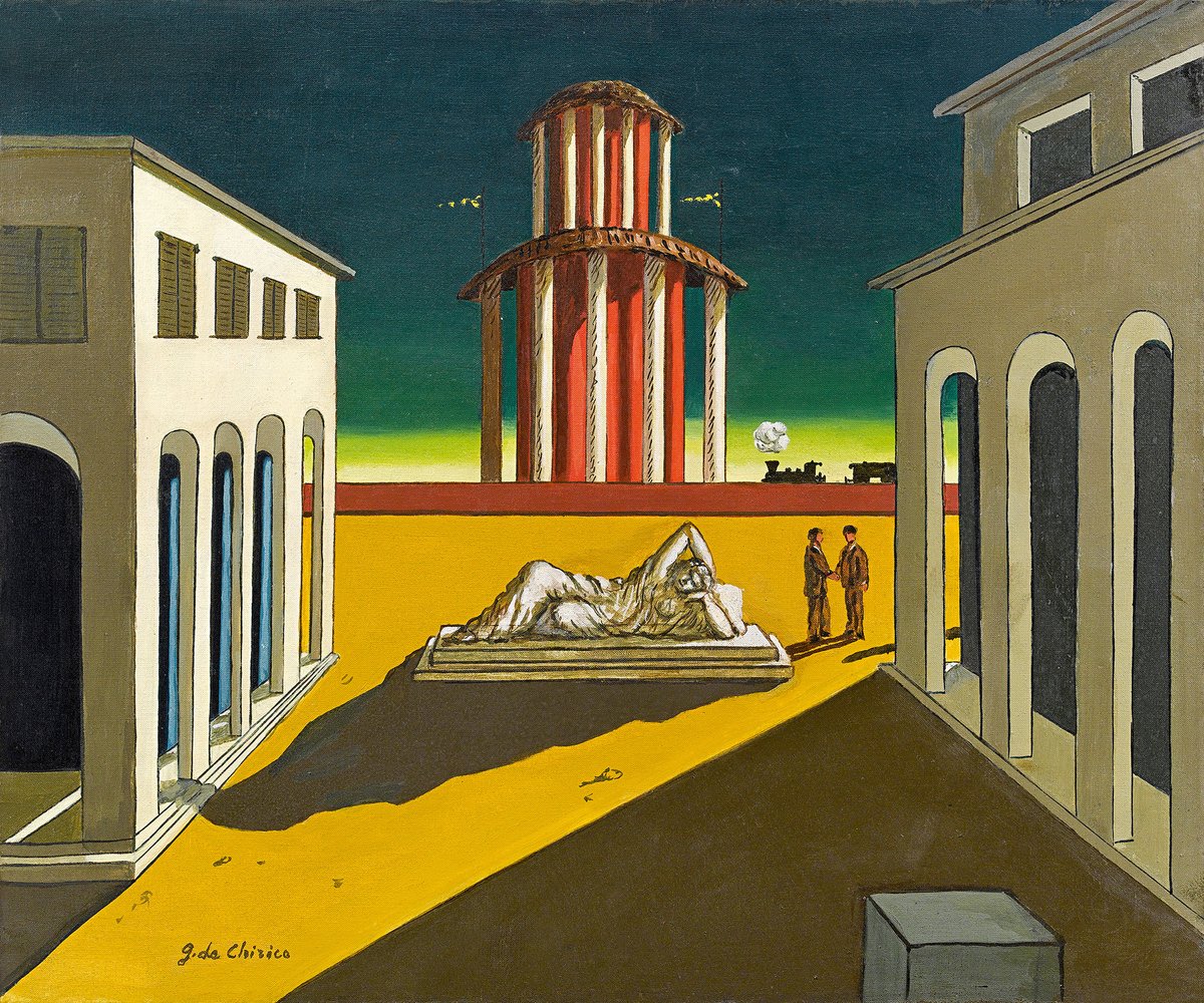 Tetractys3's tweet photo. @bronzeagemantis Reminds me of De Chirico https://t.co/dZrxHdpjXs
