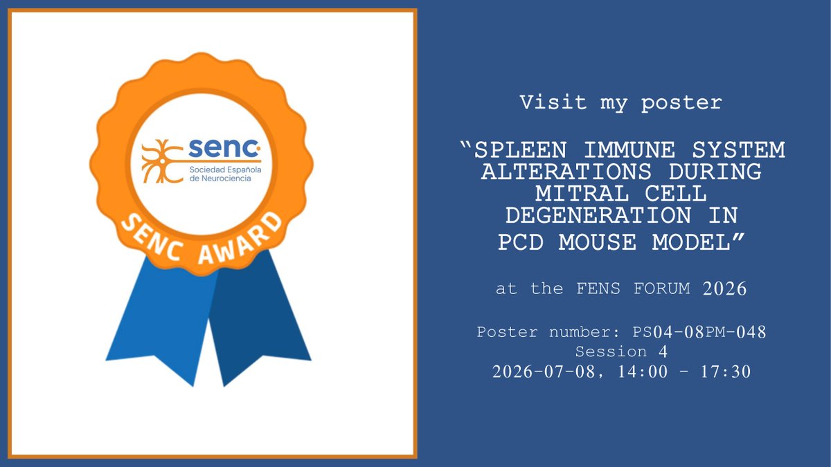 Incyl_Usal's tweet photo. We are delighted to announce that our researchers Eva María Baranda Alonso, Yoan R. Torres Cruz, and Teresa Cocho Curto have been awarded a #SENCTravelGrant to attend #FENS2026 in Barcelona!

#SENC #SENCTravelGrant #grant #award #neuroscience #SENC #funding https://t.co/fleHAlmIFw