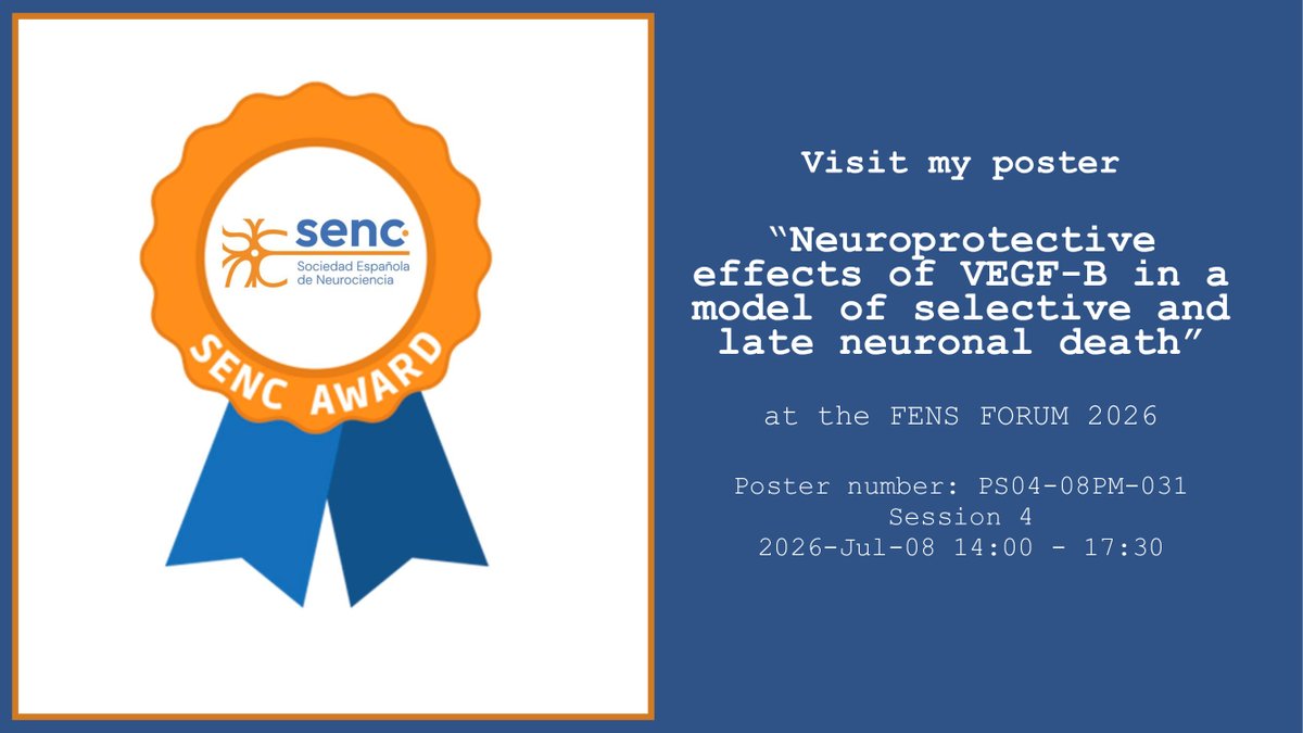 Incyl_Usal's tweet photo. We are delighted to announce that our researchers Eva María Baranda Alonso, Yoan R. Torres Cruz, and Teresa Cocho Curto have been awarded a #SENCTravelGrant to attend #FENS2026 in Barcelona!

#SENC #SENCTravelGrant #grant #award #neuroscience #SENC #funding https://t.co/fleHAlmIFw