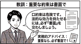 tomokpcw6's tweet photo. 【4コママンガで判例解説！】
口説き文句の口約束には要注意！？
民法の重要判例「カフェ丸玉事件」をマンガで解説します。 https://t.co/xPEl7L9TrX