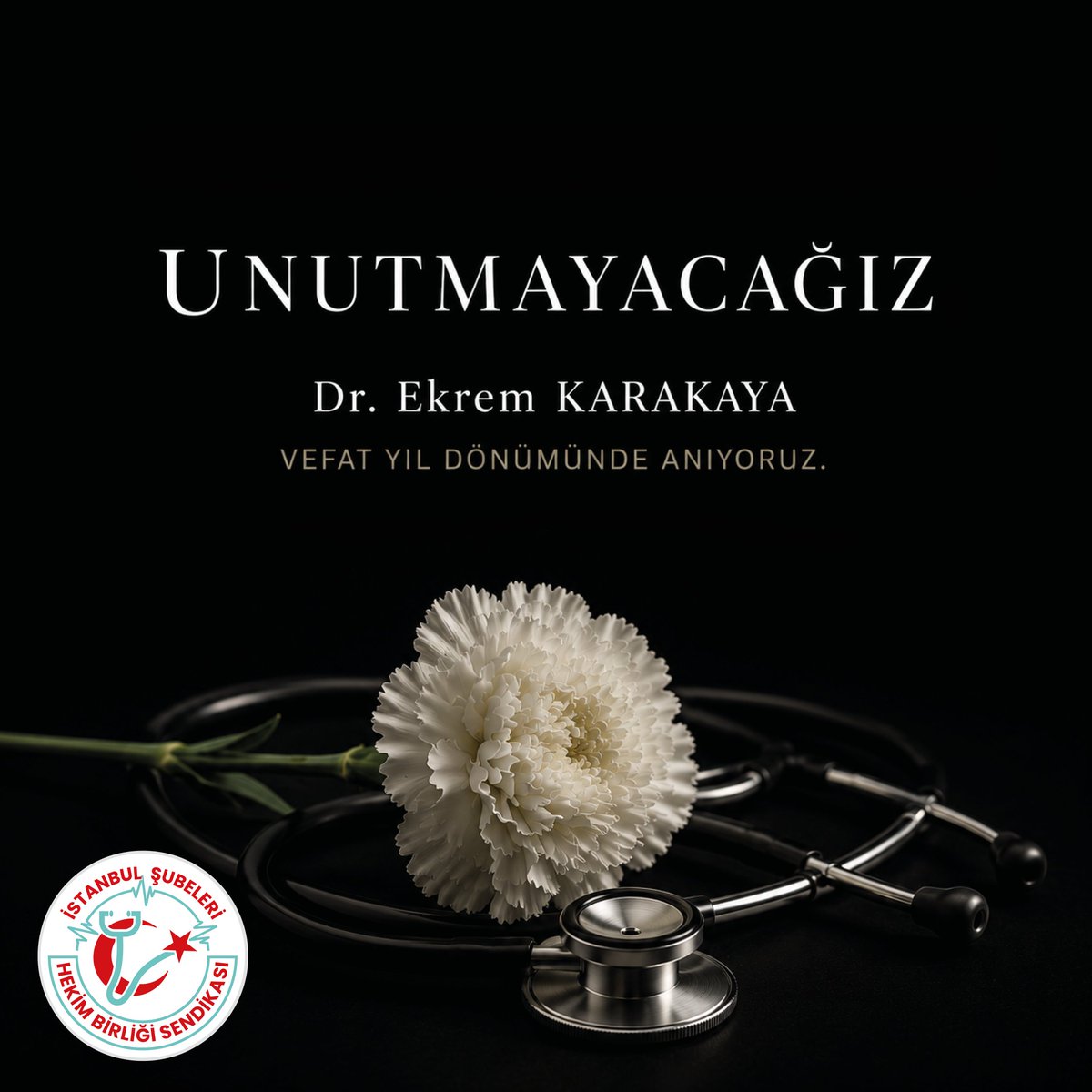 HekimBir_ist's tweet photo. UNUTMAYACAĞIZ.
Dr. Ekrem Karakaya'yı vefatının yıl dönümünde saygı ve rahmetle anıyoruz.
Sağlıkta şiddete karşı mücadelemiz sürecek.
Unutmadık, unutturmayacağız.
#SağlıktaŞiddeteHayır https://t.co/tVd5Xmc9EC