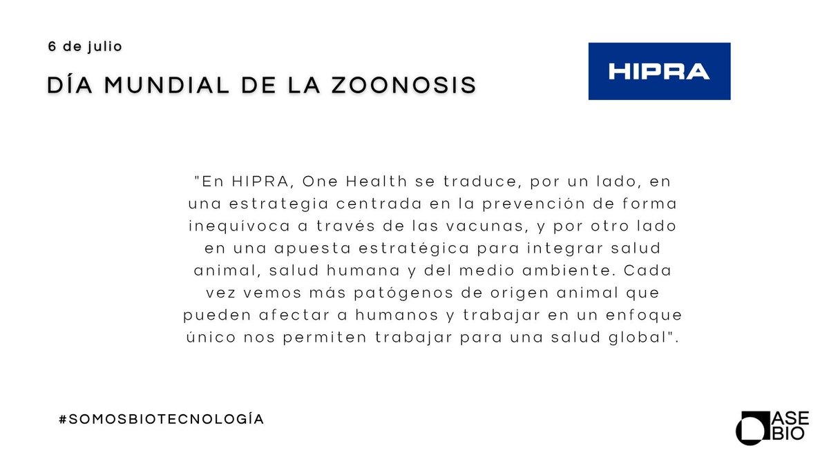 AseBio's tweet photo. #DíaMundialDeLaZoonosis | Las zoonosis obligan a reforzar la prevención y el enfoque One Health frente a futuras amenazas sanitarias.

➡️Lee la noticia completa: https://t.co/ozNQe1SRNb

#SomosBiotecnología https://t.co/EXvCgty1S9