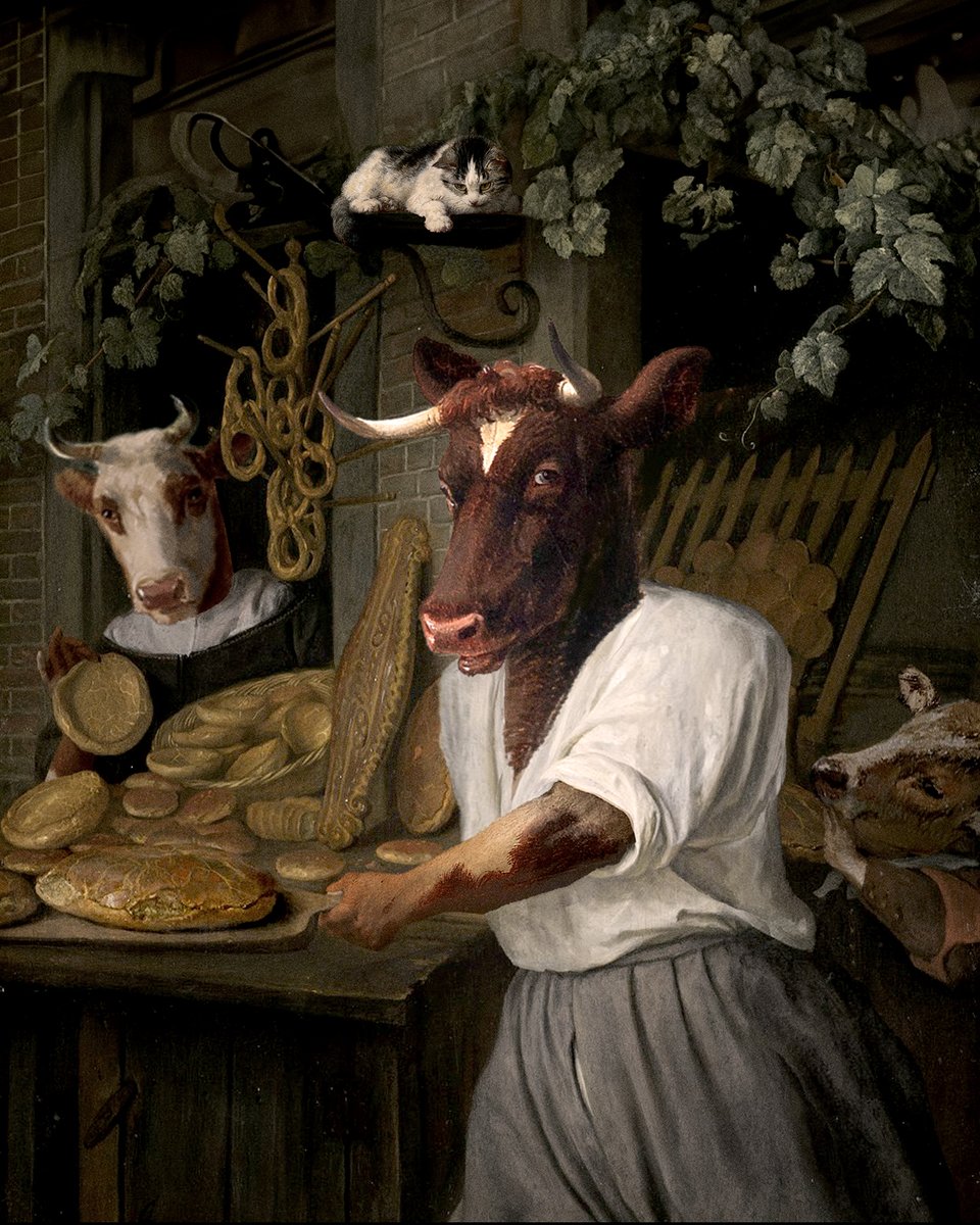 CodexInversus's tweet photo. #codexinversus #worldbuilding #worldbuildingart #surrealart #weirdart #photobashing
#darkart #popsurrealism #lowbrowart #absurdart #classicalart #digitalcollage #fantasyart #minotaur #bakery https://t.co/Y2RrWGgeHV
