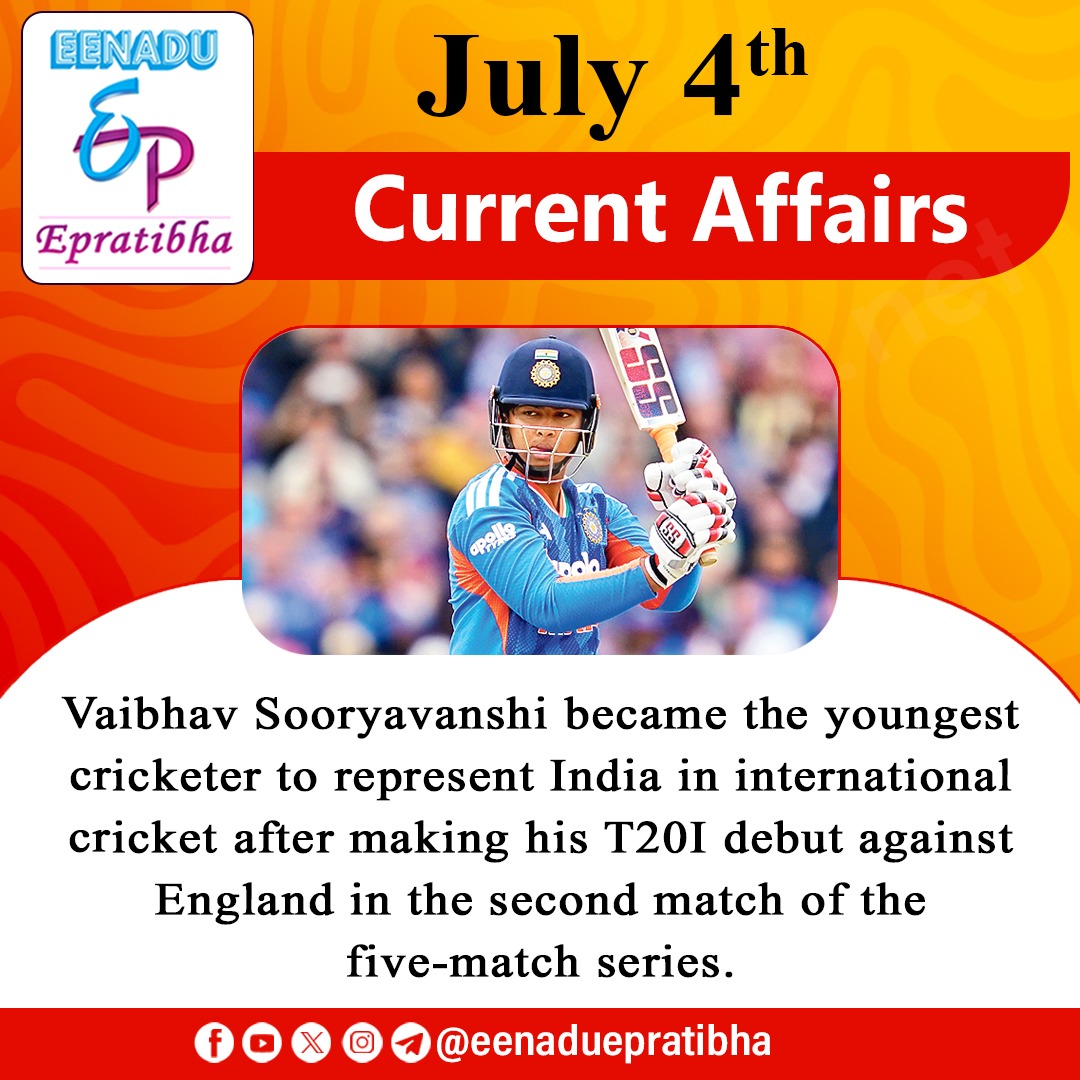 eenaduepratibha's tweet photo. July4th Current Affairs
visit: https://t.co/E16nW9UMrG #narendramodi #viksitudan #indiaandisrael #indiaandmali #vaibhav #centralgovernmentjobs #appsc #upsc #tspsc #police #ssc #eenadu #epratibha https://t.co/cNQHp5rGxD