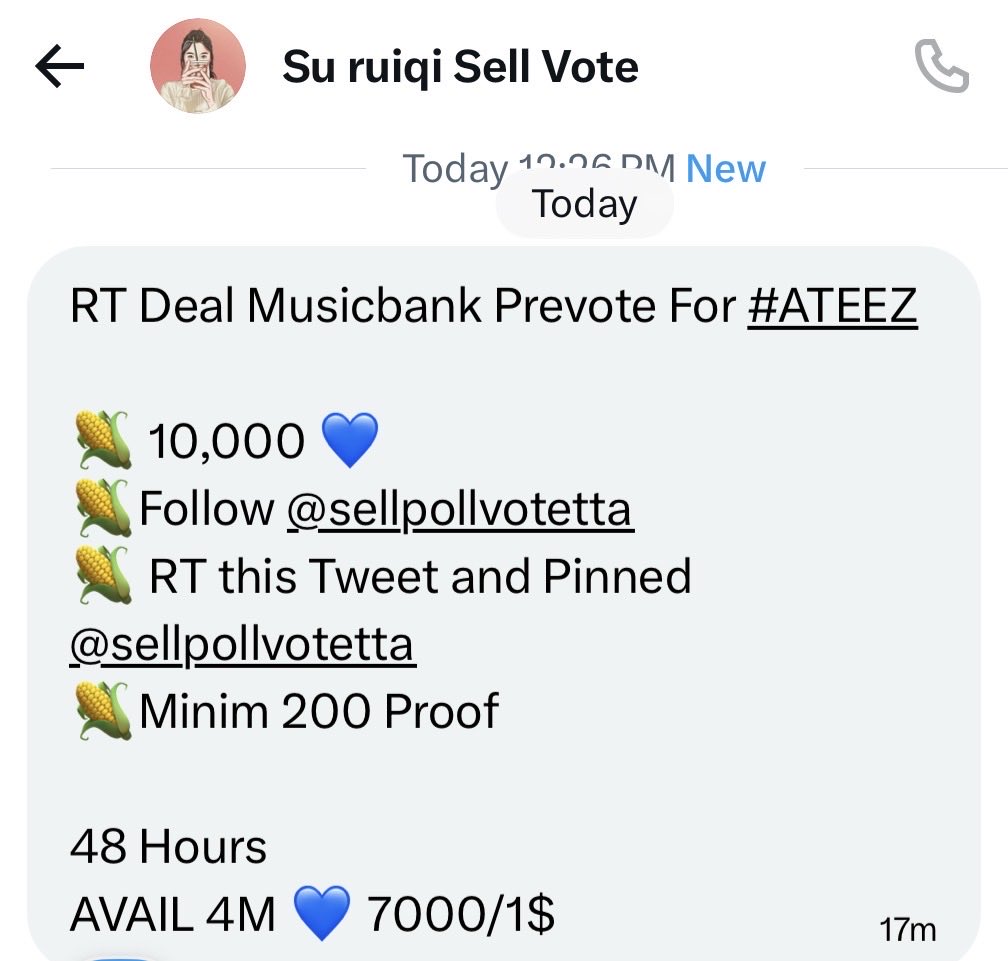 AteezVanguard's tweet photo. 🚨3️⃣ RT Deal Musicbank Prevote For #ATEEZ  

🌽 10,000 💙 

🌽Follow @sellpollvotetta 
🌽 RT this Tweet and Pinned @sellpollvotetta 
🌽Minim 200 Proof

48 Hours ‼️ https://t.co/gz3BxMo93b