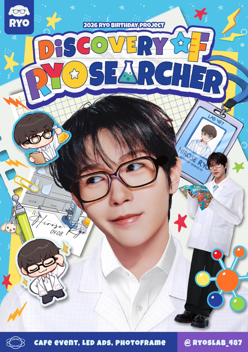 ryoslab_487's tweet photo. 2026 RYO BIRTHDAY PROJECT

DISCOVERY OF RYOSEARCHER
— a project born from love, sincerity, and endless curiosity for Ryo

Cafe Event | LED Ads | Photoframe

Let’s uncover, share, and celebrate Ryo together 🔍✨

Aug, 2026 https://t.co/ybYzZfDcOJ