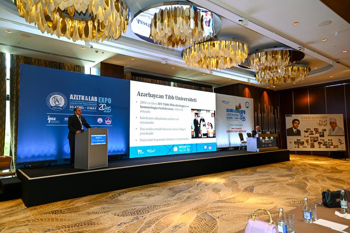 azklmib's tweet photo. 30 aprel – 02 may 2026-cı il tarixlərində IV Beynəlxalq Azərbaycan Laborator Tibb Konqresi &amp; LAB EXPO uğurla keçirildi.

Konqres çərçivəsində baş tutan məruzələr, panel müzakirələri və sərgidən seçilmiş görüntüləri təqdim edirik. https://t.co/IKGDXo949q