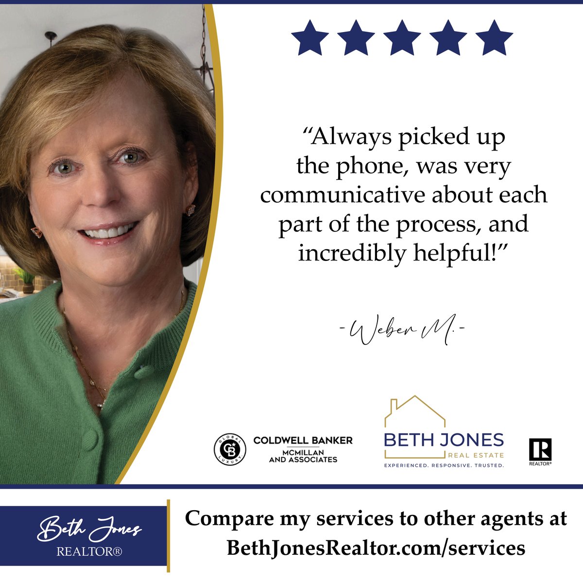 Bethjonesflo's tweet photo. Hearing reviews from clients is always a highlight. Thank you for the honor of guiding you through this process. https://t.co/588j1wtPyJ