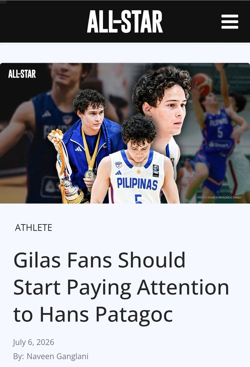 AllNOneSports1's tweet photo. 🌟 Wonderful article from @naveenganglani as he continues to introduce class of 2027 G, 6'1" Hans Patagoc @hansjpat , a @katyisd student-athlete ( @TompkinsHoops ) playing for his country in the Philippines, Team Gilgas Pilipinas in an exclusive interview with @allstarmag_ 

"But the people closest to Hans know the real story started much earlier.
It started with a third-grade coach who saw something. A family that listened. A backyard that stayed lit after dark. A Filipino-American community that kept him connected. A last-minute camp decision in Houston. A passport. A national team invitation. A jersey. An anthem."

Check it out

https://t.co/LCHHdXf6sJ

@NXTLevelSN @djones8301 @TompkinsHoops @EHoopsSpotlight @bench424nmore @5_report @Ani_Umana @Ballislife @WWFE_RCT @draftnightdna @DTJImpact @HankampScott @4YFilms @RLewisAcademy @KatyISDAthletic @katyisd