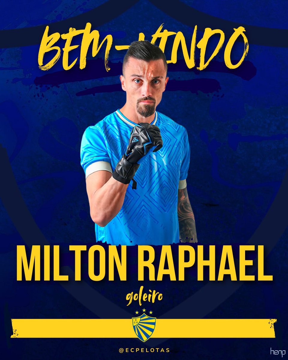 ecpelotas's tweet photo. O goleiro Milton Raphael, de 35 anos, é o novo reforço do Pelotas para disputar a Divisão de Acesso. O atleta vem do Central, de Pernambuco, onde disputou a Série D deste ano. https://t.co/GSlZukyZ17