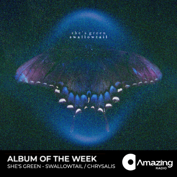 amazingradio's tweet photo. She's Green collect their 'swallowtail' and 'chrysalis' EPs on a single LP, showcasing the full breadth of the Minneapolis band's atmospheric sound and it is our Album of the Week! We are playing it, in full, right now, on @amazingradio! ▶️https://t.co/BTIoQtqGi5🎶 https://t.co/Eyyfcc8uIz