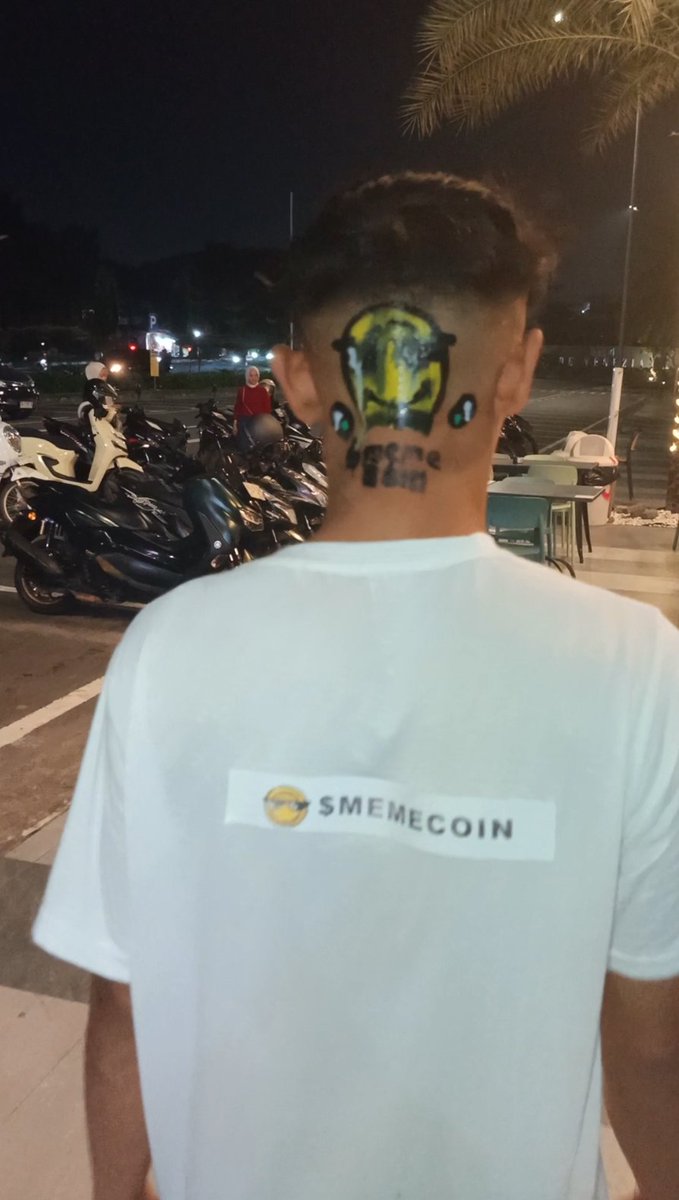 cryptoxhunter01's tweet photo. Never thought I'd leave the barbershop with a Memecoin logo on the back of my head. 😂   

This challenge was honestly one of the most creative I've seen in a long time. Had a great time making this entry!  Thanks, @thememecoincult 🔥 https://t.co/xmVib2tJav