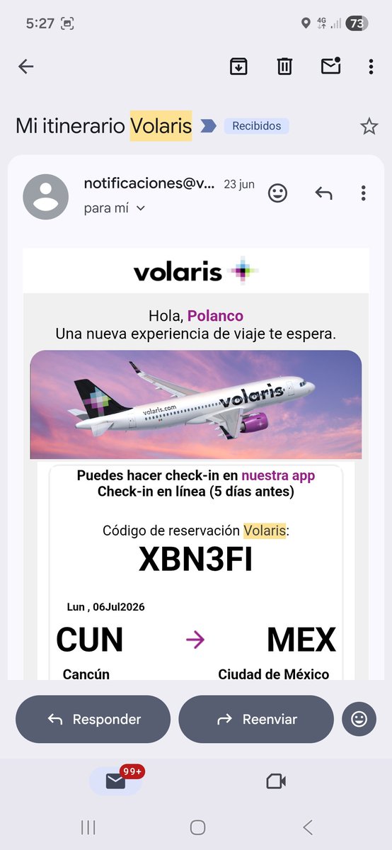ErvingPolanco's tweet photo. @viajaVolaris @COFEPRIS @Profeco @AtencionProfeco Al final, se me cobro; Ellos "modificaron" mis datos, no incluyeron mi 2do nombre (parte del argumento) y seguía el mismo orden de mis apellidos (parte del argumento) tal y como el 1er correo (adjunto soporte con fechas) mande un correo porque no deja facturar y nadie respondió. https://t.co/aJSNAtLrWq