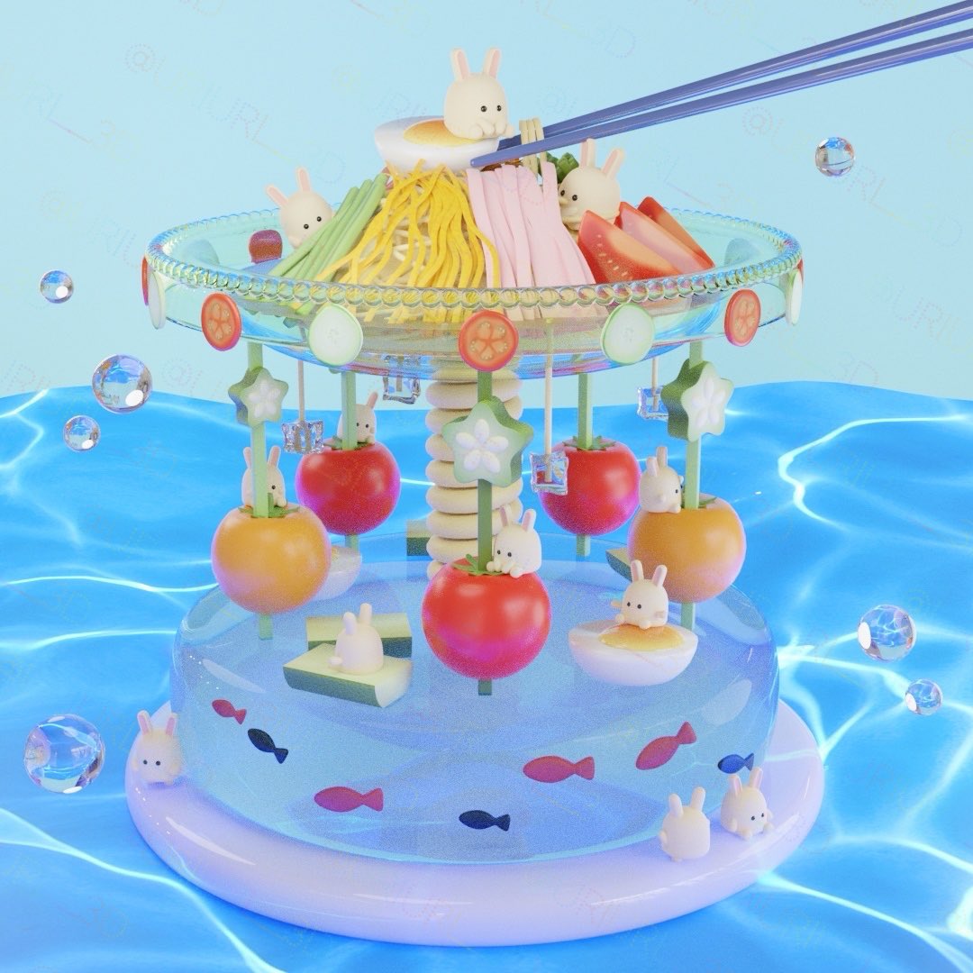 uriuri__3d's tweet photo. ［再掲］
冷やし中華なメリーゴーランド🎠
お気に入り( ꈍ◡ꈍ)

#blender #3DCG https://t.co/6J4mwffWKx