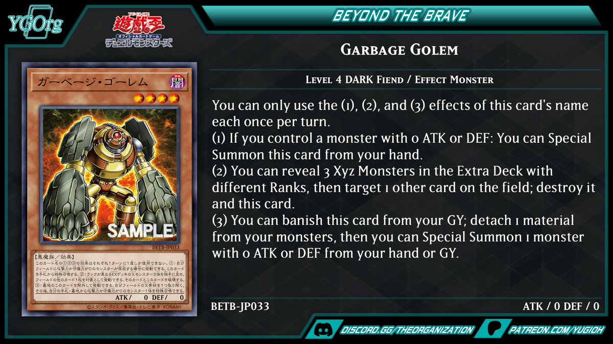 ygorganization's tweet photo. ◆ Beyond the Brave ◆
#yugioh #遊戯王 https://t.co/yUGjZeluwF