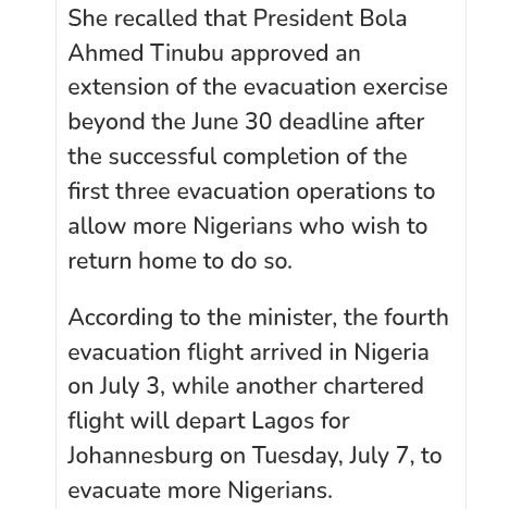 PatrioticMedia1's tweet photo. NIGERIANS TOLD TO LEAVE SOUTH AFRICA AS EARLY AS POSSIBLE 
The Nigerian government has urged Nigerians in South Africa to take advantage of the opportunity given to them to leave South Africa instead of always crying fowl that they are being mistreated 👇
@vanguardngrnews https://t.co/Kr88b4QrU5