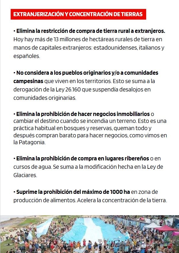 MatiasBohl1's tweet photo. Milei impulsa una ley de entrega total, extranjerización de la la tierra, ataque a los alquilantes de tierras y viviendas y se indefensión nacional https://t.co/oyVerb9LxO