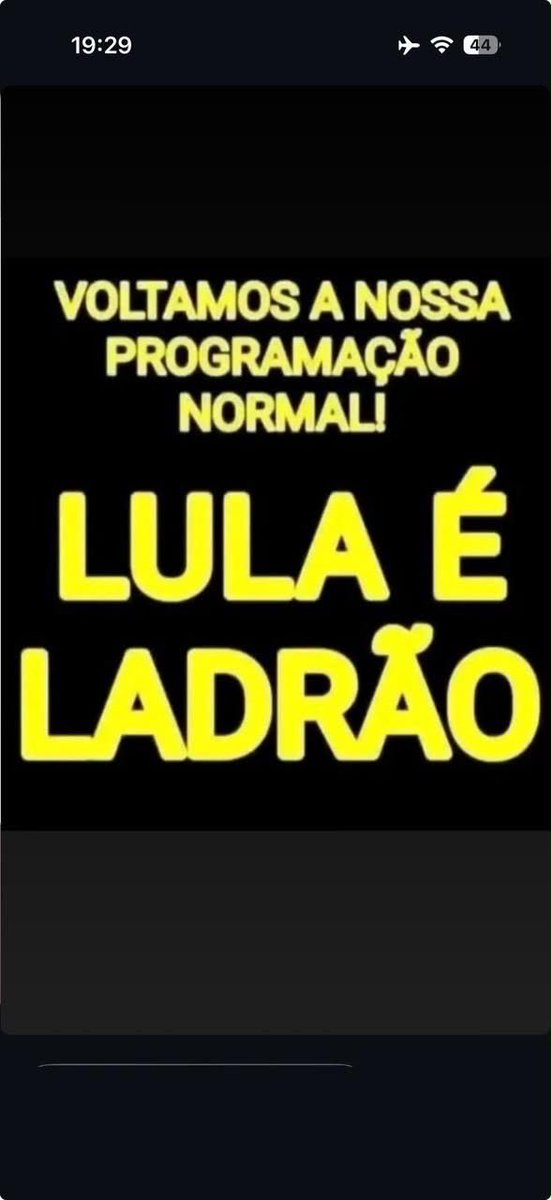 BrunoASTwitte's tweet photo. @LulaOficial Voltando a programação normal .lula ladrão . https://t.co/kB1gNL4F1L