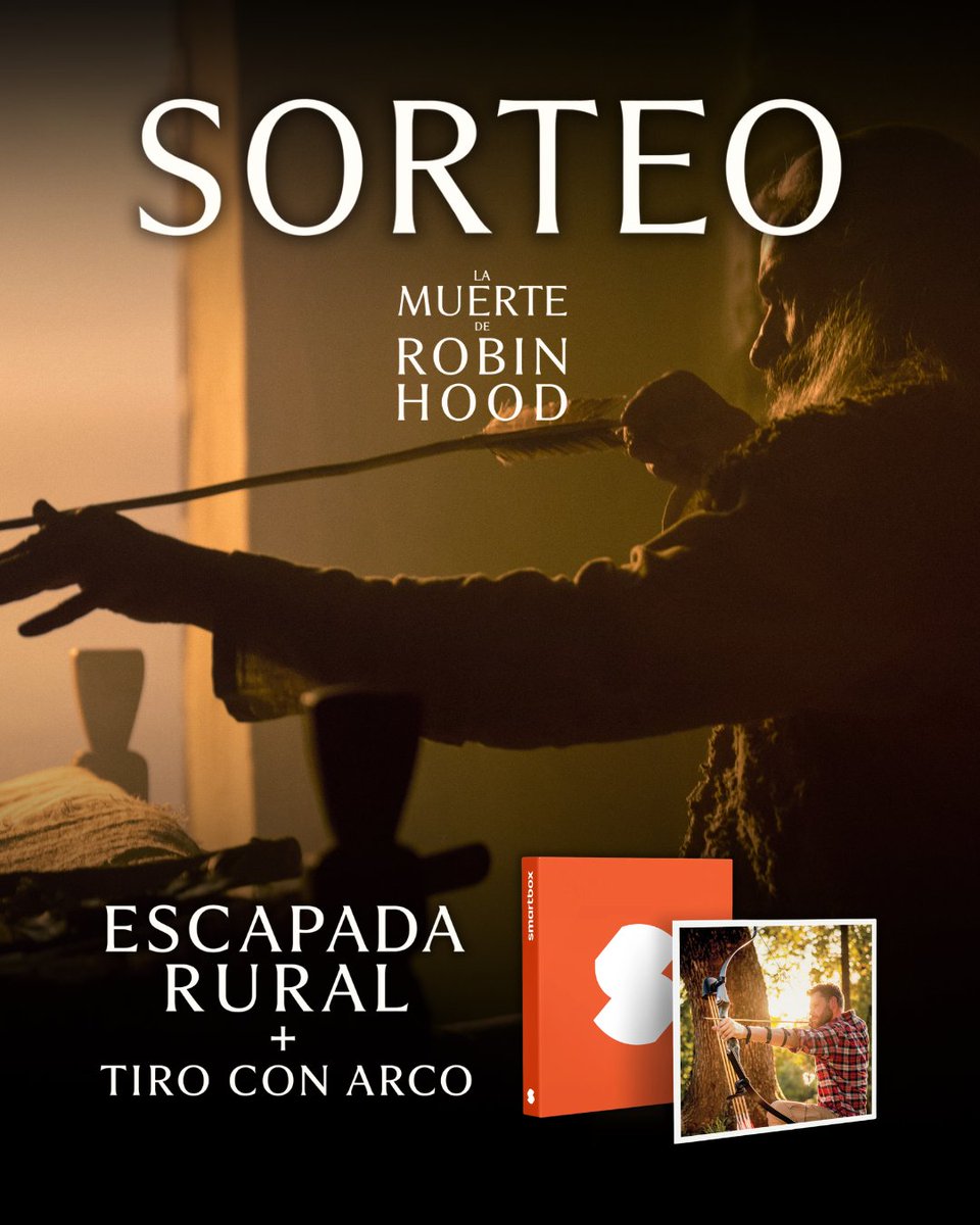 DeAPlaneta's tweet photo. 🏹 ¡NUEVO SORTEO! 🏹

Con motivo del estreno de #LaMuerteDeRobinHood, ya en cines, sorteamos una Smartbox "Estancia rural con desayuno y tiro con arco para 2 personas" para que vivas una escapada digna de un auténtico forajido.

Para participar solo tienes que:
1️⃣ Dar ❤️ a esta publicación.
2️⃣ Compartir este post.
3️⃣ Contarnos en comentarios: ¿quién sería tu compañero de aventuras perfecto?

🗓️ Tienes hasta el 13 de julio a las 23:59 h para participar. Puedes consultar las bases legales en nuestra web. ¡Mucha suerte! 🍀