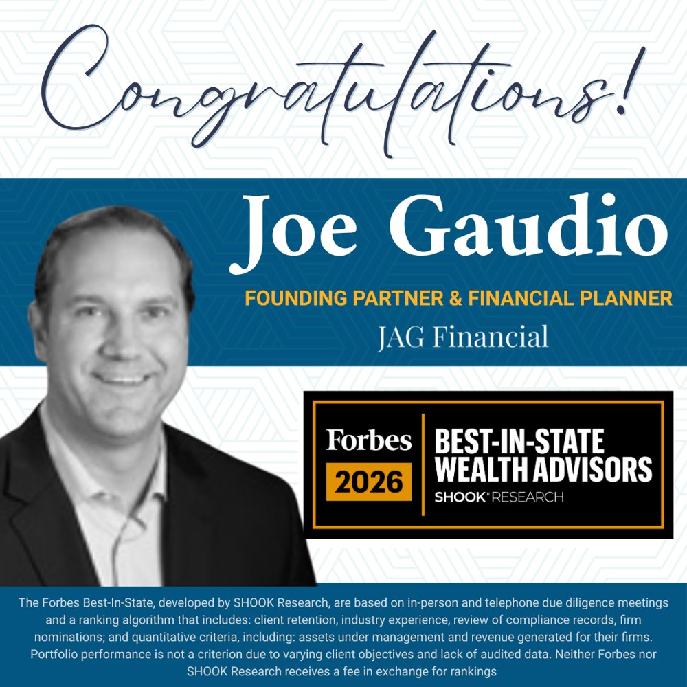 Financialjag's tweet photo. Congratulations to Joe Gaudio on being named a Forbes Best-In-State Wealth Advisor. This recognition reflects Joe’s unwavering commitment to delivering thoughtful guidance, disciplined strategies, and long-term value for clients. https://t.co/7TVdKYzWvI