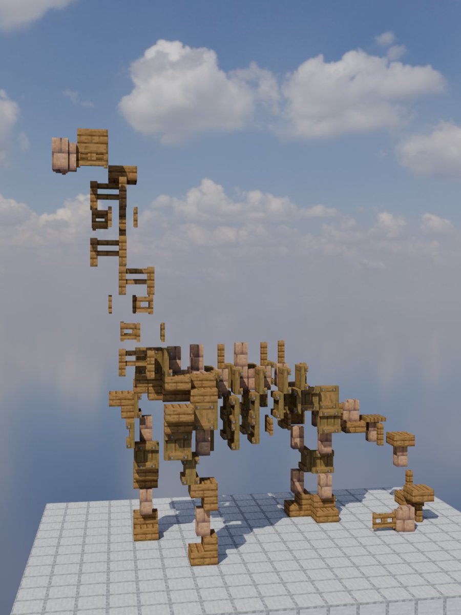 crois3ant's tweet photo. 恐竜作った！結構頑張った！
#minecraft建築コミュ #Minecraft https://t.co/Th02KbLtJC
