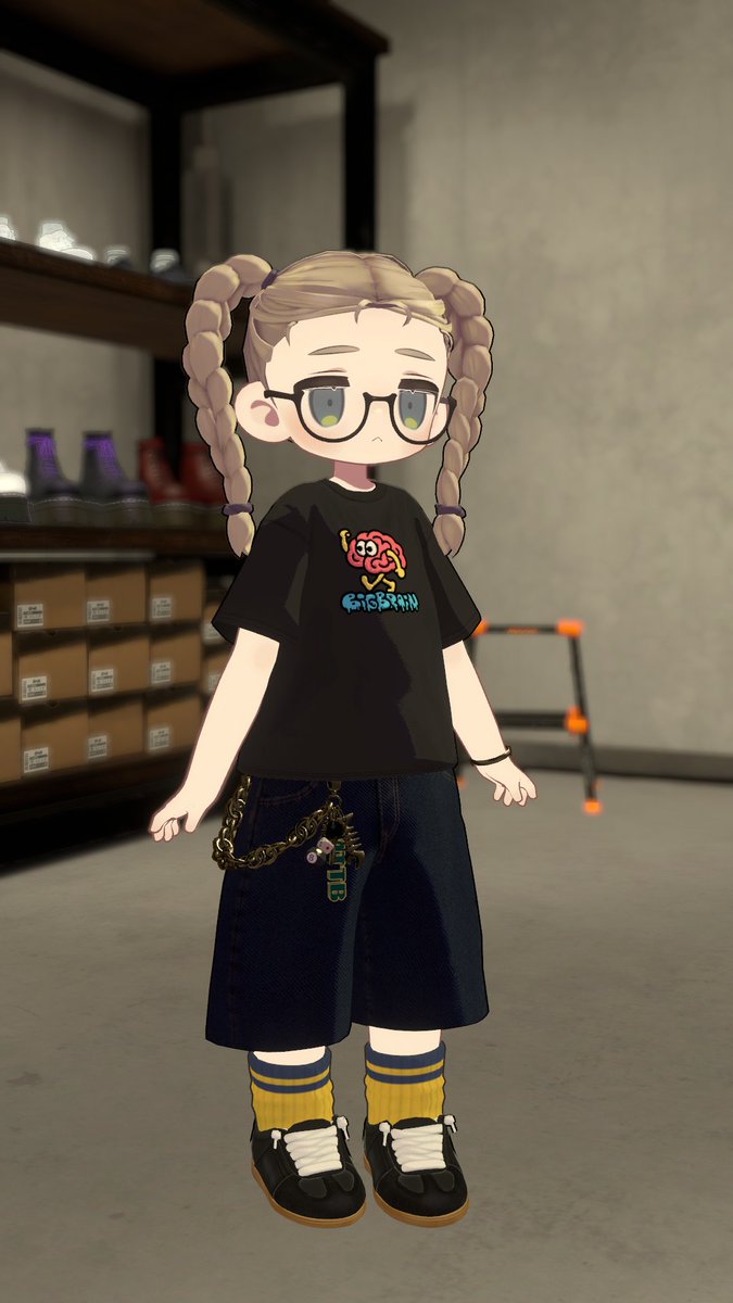 2t_niton's tweet photo. boothにて公開しました🫡めっちゃベーシックなストリートぽいキプフェルのお洋服です。三つ編みの髪型も付いてきます。シェイプキーでクロップド丈になったりもします。よろしくお願いします🫡 https://t.co/fBYCqFryAZ