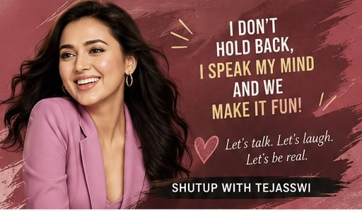 spread_love1234's tweet photo. When Tejasswi speaks, the world listens a little closer. 🎤

SHUTUP WITH TEJASSWI
#TejRan #TejasswiPrakash #LockUpp2 #NetflixIndia https://t.co/fVLKW347nV