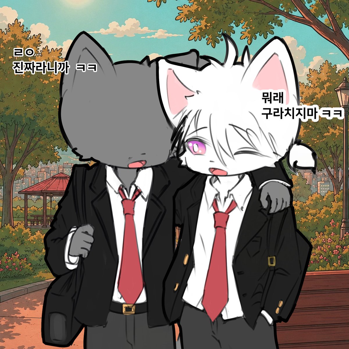 Loding_null's tweet photo. 내가 생각하는) 요즘 고딩 VS 옛날 고딩
RT or 맘찍 해주시면 여쭤보고 조연으로 자캐 그려드릴게요!  
많은 관심 부탁드립니당❤️ https://t.co/MkEH6MOr7b