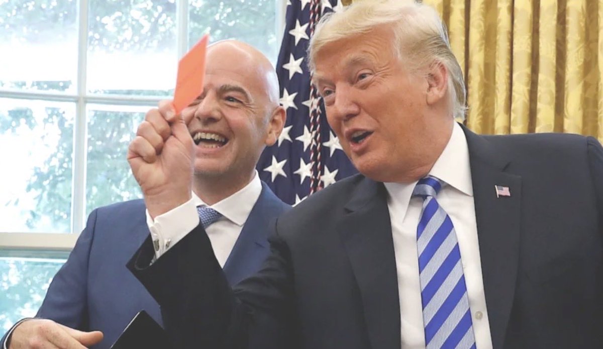 _Konfuzius's tweet photo. @FIFAWorldCup 

#boycottwc2026 #boycottwm2026 #boycottusa2026 #trump #infantino #mob #mafia

Just disgusting!!! https://t.co/Xzkyh9ZNOS