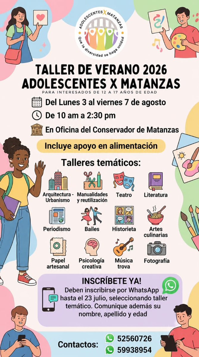 YenACN_Cuba's tweet photo. Oportunidades de verano 🤩
#Matanceros https://t.co/WEghSuWDnr
