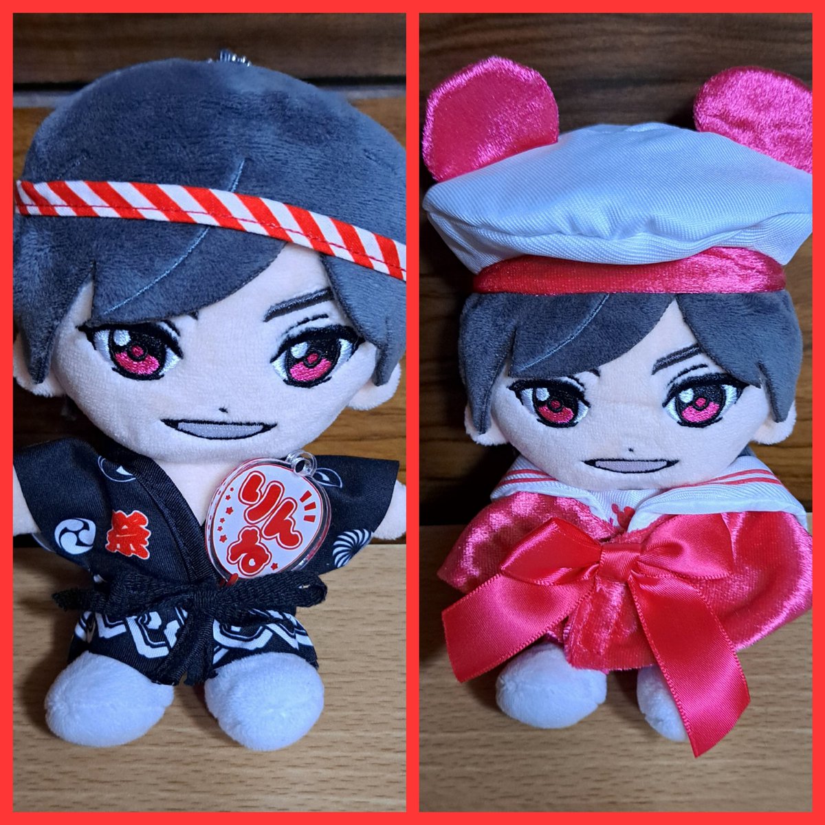 7menrrk's tweet photo. ディズニストアで、矢花担がシークレットコスの赤を引き当てたので即譲ってもった🙌
くまさん琳ちゃんかわいい🧸

はっぴガチャをやってみた。カプセルの色が赤だったから赤を引き当てたと思ったら黒だった😁
イケメン度増して、黒ハッピカッコいい✨ https://t.co/jaLVpSX2jp