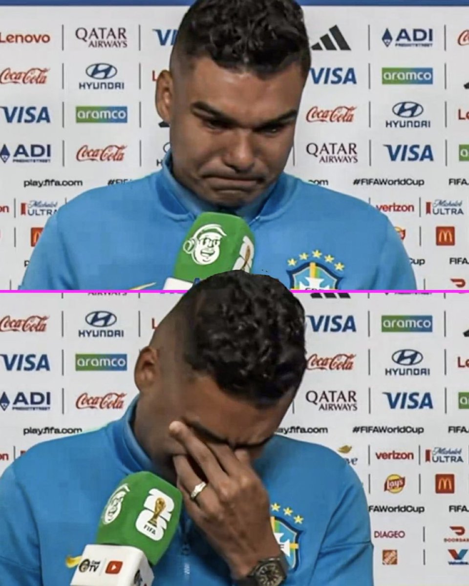 BrasilEdition's tweet photo. 🚨Casemiro in tears after last night’s match: 

“We will always be the generation that didn’t win the World Cup." https://t.co/LmB2WcqFzW