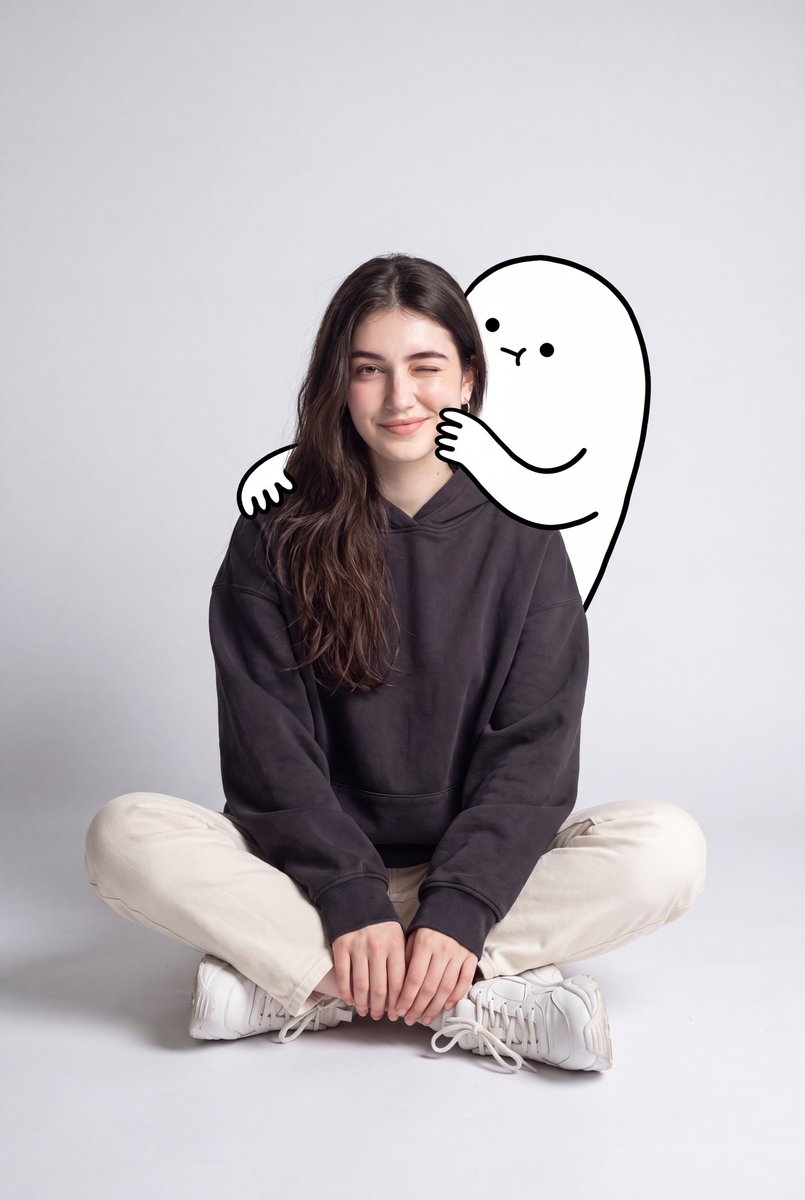 Minimalist Fashion Portrait with Doodle