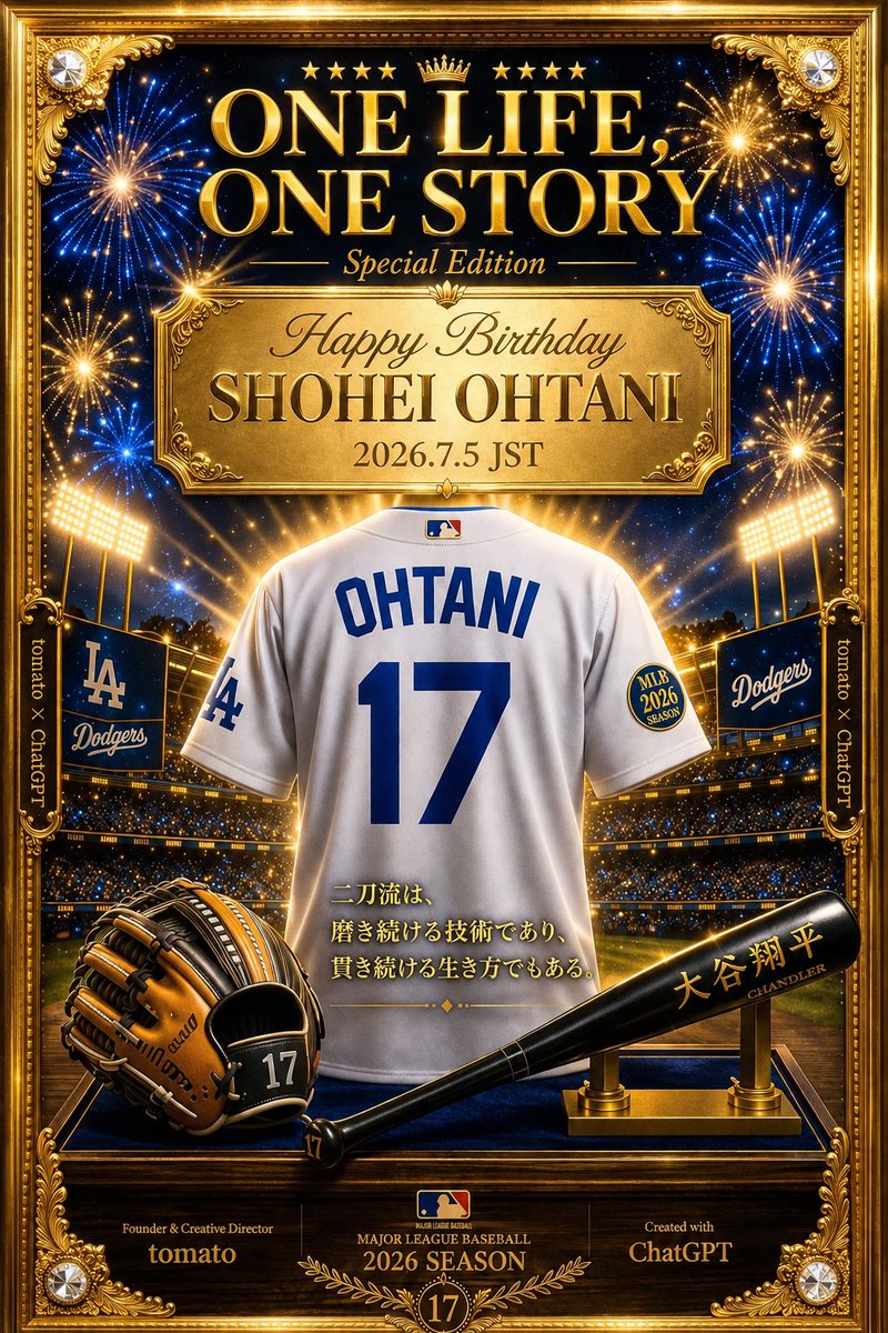 ✨🎉 Happy Birthday✨ ✨大谷翔平選手🎂⚾️✨ あなたが積み重ねてき