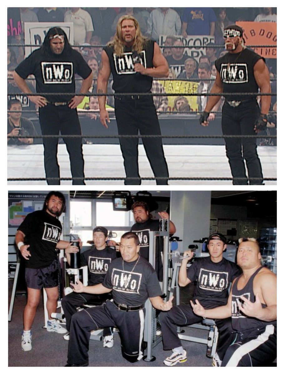 ketuatu170_105's tweet photo. おはようございます！

30年前の今日7月7日はハルク・ホーガンがヒールターンして“nWo”結成の日

同年にはWCWから帰国した蝶野がnWo JAPANを結成

当時バカ売れしたnWoのロゴTシャツを持ってた人🙋‍♂️ https://t.co/LFfoHqZjs1