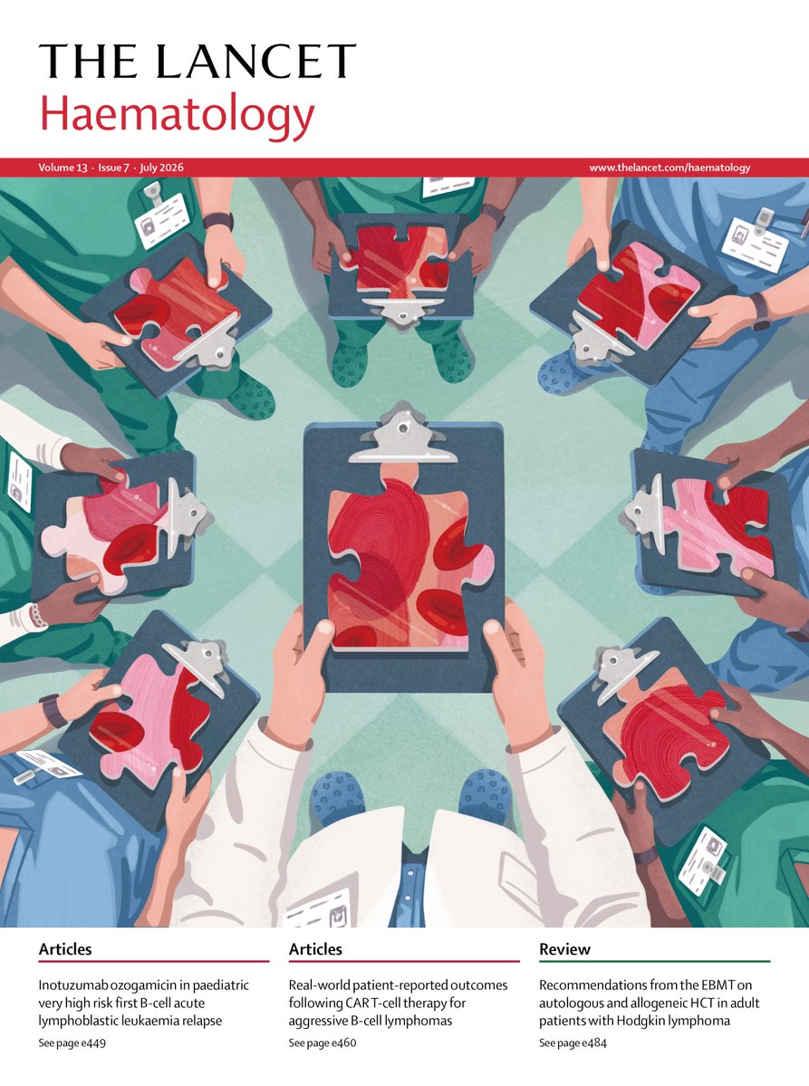 TheLancetHaem's tweet photo. 🩸July issue!    

Epcoritamab for DLBCL; inotuzumab ozogamicin for paediatric B-cell ALL; patient-reported AEs after CAR T-cells for B-cell lymphomas; apixaban for paediatric VTEs.
 
Cover: classical haem service

🎙️https://t.co/zOBsDL9dlC

Issue here: https://t.co/dkrN9laf8r https://t.co/89nYhi27rd