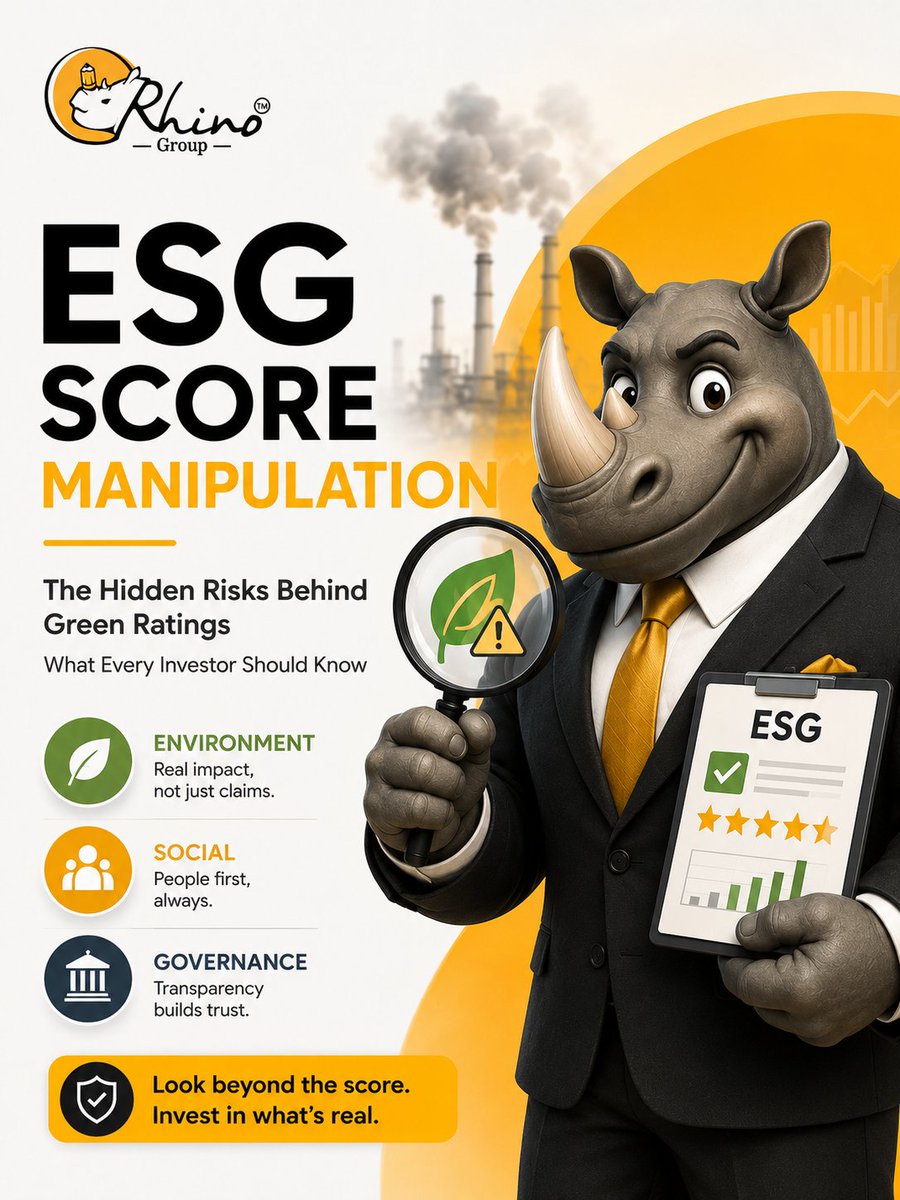 Rhinotechupdate's tweet photo. ESG Score Manipulation: The Hidden Risks Behind Green Ratings and What Every Investor Should Know

Read the full article here:
https://t.co/5Raz045m0r

#ESG #SustainableInvesting #Greenwashing  #ResponsibleInvesting #CorporateGovernance #InvestorAwareness #FutureOfFinance https://t.co/zTBMJYGAVT