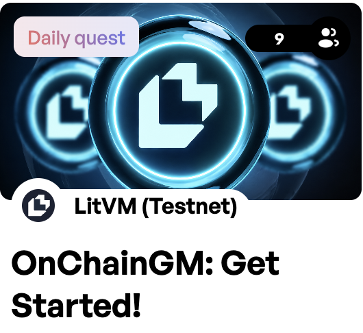 OnChainGm's tweet photo. OnChainGM: Get Started!

Click “Deploy” on @LitecoinVM Testnet network to complete the task

👉https://t.co/sUFfrrAouH