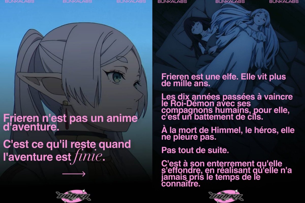 niifairy's tweet photo. Je viens de lire ça sur Frieren. 🥹 C'est juste magnifique alors je partage 🧝🏻‍♀️🩵
Cet animé aura toujours une place spéciale dans mon cœur 

(d'ailleurs, c'est exactement ce que mon chéri m'a eu dit : la vie est belle parce qu'il y a une fin) https://t.co/SlRFMBMMbR