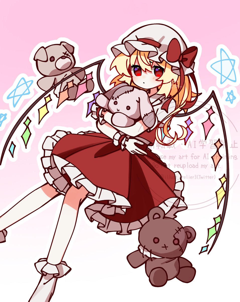 illust_atelier3's tweet photo. ワンドロ＋32分でフランを描きました！
毎日ワンドロ446日目です！
#フランドール・スカーレット https://t.co/eQmOjSEfaj